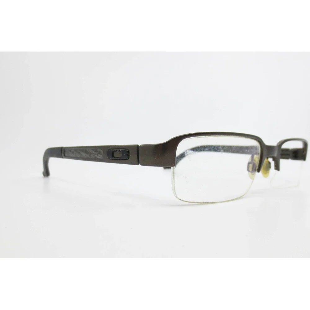 Oakley Boomstand Eyeglasses Pewter Rectangular Semi Rimless OX5042-0352 140mm